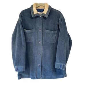 Vintage Izzi Outerwear Fleece Button Up Oversized Coat Sz S